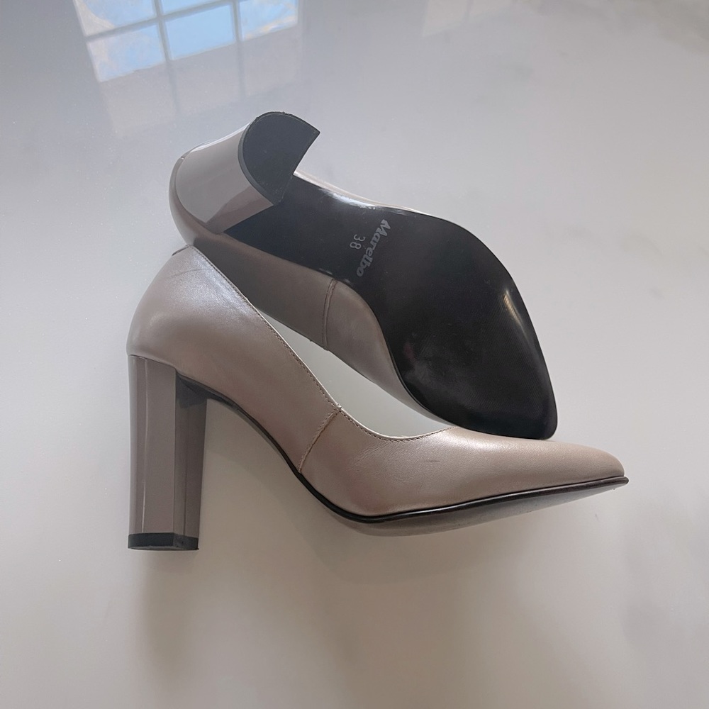 Periwinkle block heels